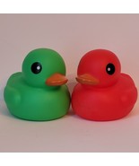 Big Rubber Ducks Duckies Quack - Choice of Red or Green - Very Cute New - £11.78 GBP