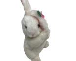 Russ  Vintage Luv Pet White Rosey Rabbit Bunny Plush Stuffed Soft Toy 6 ... - £10.96 GBP