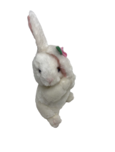 Russ  Vintage Luv Pet White Rosey Rabbit Bunny Plush Stuffed Soft Toy 6 ... - $13.80