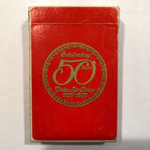 RED Delta Airlines Playing Cards - Celebrating 50 Years, in Box - $5.86