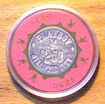 (1) $2.50 Playboy Casino Chip-Rare Pink and Green Chip-Atlantic City, Ne... - $49.95