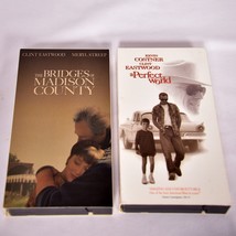 2 Clint Eastwood VHS Movies The Bridges of Madison County - A Perfect World - £9.06 GBP