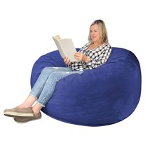 Bean Bag Chairs For Adults: 4&#39; Memory Foam Filled Bean Bag With Ultra Soft Dutch - £176.05 GBP