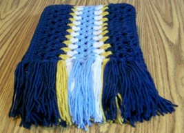 Handmade, Long Crochet Scarf With Fringe, Fashion Scarf, Accessories, Wi... - $40.00