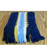 Handmade, Long Crochet Scarf With Fringe, Fashion Scarf, Accessories, Winter - $40.00