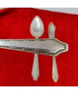 3 pc Serv Pcs Silverplate Wm Rogers ALDEN 2 Serving Spoons N 1 Spreader ... - €12,85 EUR