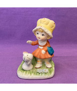 Vintage Homco porcelain figurine girl with puppy dog 1430 Home Interiors - £3.12 GBP