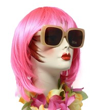Tan Brown Bold Fashion Sunglasses - Look Fabulous Retro Style Shades - Hey Viv - £12.78 GBP