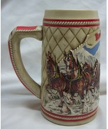 VINTAGE 1985 BUDWEISER Series A Clydesdale Horse BEER STEIN Christmas Ho... - $33.90 CAD