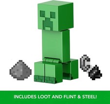 Mattel Minecraft Creeper Action Figure with Accessories Pixelated Design... - $228.15 MXN