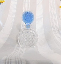Clear Hobnail Perfume Bottle with Matching Blue Stopper # 20978 - £16.78 GBP
