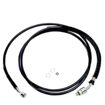 Extended Length Black Vinyl Coat Stainless Braided Clutch Line +8&quot; in 514008-BLK - £42.77 GBP