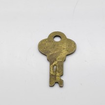 Vintage Long Lock Key, Flat Brass T46 - $25.16