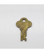 Vintage Long Lock Key, Flat Brass T46 - £19.78 GBP