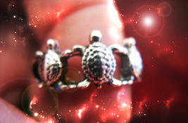 FREE W $35 Haunted RING EXTRAORDINARY LUCK MAGICK TURTLES WITCH Cassia4  image 2