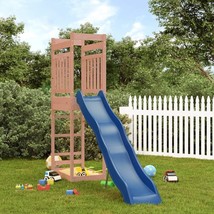  Outdoor Playset Wooden - natural wood color, Blue slide - $10,237.98 MXN