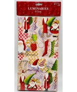 Target Brand Christmas Luminary Bags Luminaries 10 count Santa Vintage 2... - £15.42 GBP