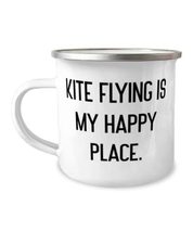 Kite Flying is My Happy Place. Kite Flying 12oz Camper Mug, Reusable Kit... - £15.38 GBP