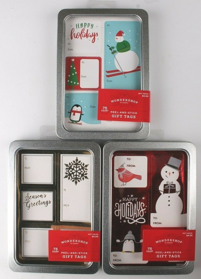 Lot of 3 Pack 75 Count Peel &amp; Stick Holiday Christmas Gift Tags To From ... - $12.95