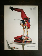 2002 Cirque Du Soleil Contortionist Act Got Milk? Full Page Original Col... - £4.54 GBP