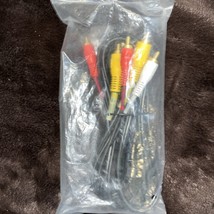 3ft 3 RCA Male to 3 RCA Male Cord Black Audio Video AV Cable - €5,27 EUR