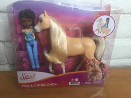 Spirit Untamed Pru 7&quot; Doll &amp; 8&quot; Chica Linda Horse with Long Mane -- Brand New - £17.50 GBP