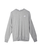 Nike Sportswear Club French Terry Crew Sweatshirt In Cotton Men Grey L - $102.60