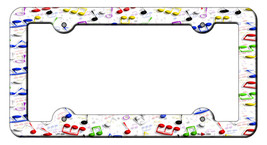 Music Notes Novelty Metal License Plate Frame LPF-028 - £14.90 GBP