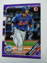 2019 Bowman BP-77 Andres Gimenez New York Mets Purple Baseball Card 155/250 - £3.91 GBP