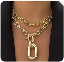 Layered Necklaces Chunky Chain - £20.44 GBP