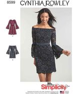 Simplicity Sewing Pattern 8599 Dress Flared Sleeve Cynthia Rowley Sizes ... - $8.99