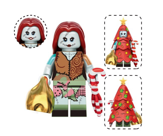 Sally With Red X-Mas Tree Nightmare Before Christmas Custom Minifigures - $8.81