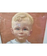 1948 Pastel Framed Portrait Blonde Hair Blue Eyed Youth Signed Van Renss... - £403.08 GBP