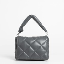 Big Chain Quilted Flap Women Shoulder Bag Fashion Leather Padded Top Han... - £49.36 GBP
