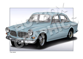 VOLVO AMAZON PRINT - PERSONALISED ILLUSTRATION OF YOUR CAR - £20.68 GBP