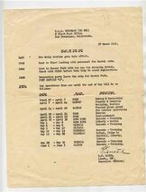 USS Bordelon DD841 Plan of the Day 27 March 1946 Sailing &amp; Port Schedule - $27.72