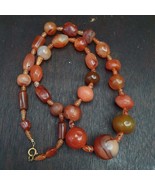 Old ancient persian himalayan carnelian beads agate jewelry necklaceGift - €123,84 EUR