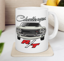 Challenger RT 440 White Muscle Car Mopar Coffee Mug - £11.39 GBP