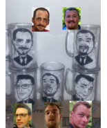 Personalized Groomsman Gift Caricature Glass Mugs Custom Groomsmen Uniqu... - $342.98 CAD
