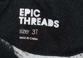 Epic Threads 3T Black White Fleece !/4 Zipper Pull Over Shirt image 5