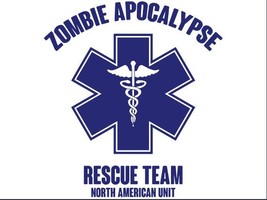        ZOMBIE TSHIRT Zombie Apocalypse Rescue Team T-Shirt Mens Womens K... - £10.35 GBP