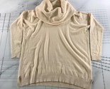 Kinross Cashmere Cowl Neck Sweater Womens 1 Beige Long Sleeve Knit - $41.82