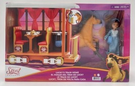 Spirit Untamed Lucky&#39;s Train Home Set Lucky Doll Spirit Horse New Damaged Box - $14.00