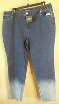 New! Women&#39;s Plus 18W BACCINI - Two Toned SKINNY ANKLE Two-toned Blue Jeans - $24.95