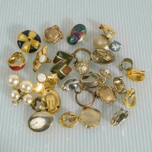 Lot Earrings Costume Jewelry 17 Pairs Clip On 1980&#39;s 1990&#39;s Fashion - $49.49