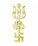 Om Swastik Trishul Symbol For Divine Spirituality Symbol Of Tri Energy E... - £7.50 GBP