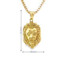 10K Gold Small Satin Finish Lion Head Charm - £147.84 GBP
