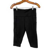 Zyia Active Crop Pants Leggings Womens 6-8 Black Gym Yoga - £15.32 GBP