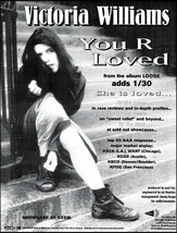 Victoria Williams You R Loved 1995 advertisement 8 x 11 Atlantic Records ad - $4.23