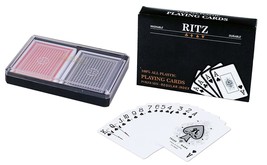 Ritz Playing Cards 100% Plastic Poker Size - £9.82 GBP